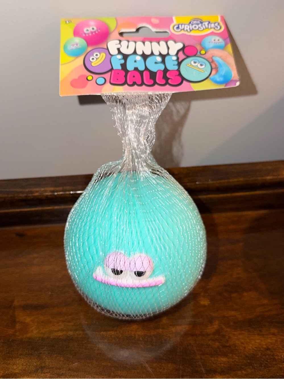 Funny Face Balls by Orb Curiosities - squishy stress toy - Teal